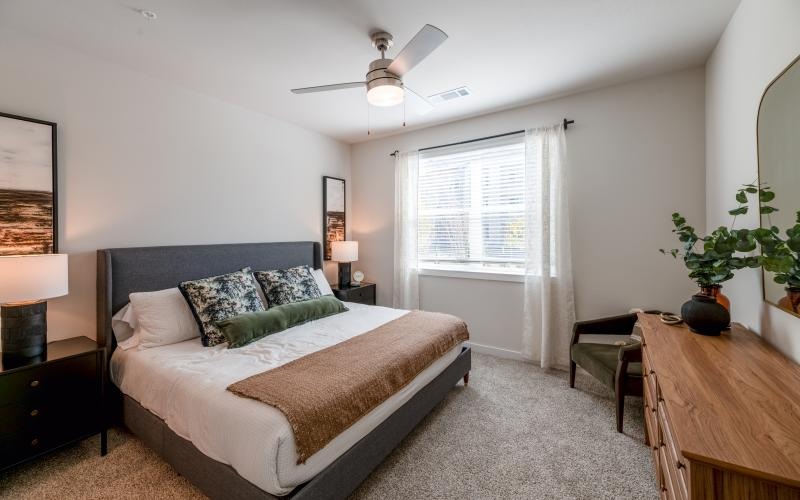 carpeted bedroom